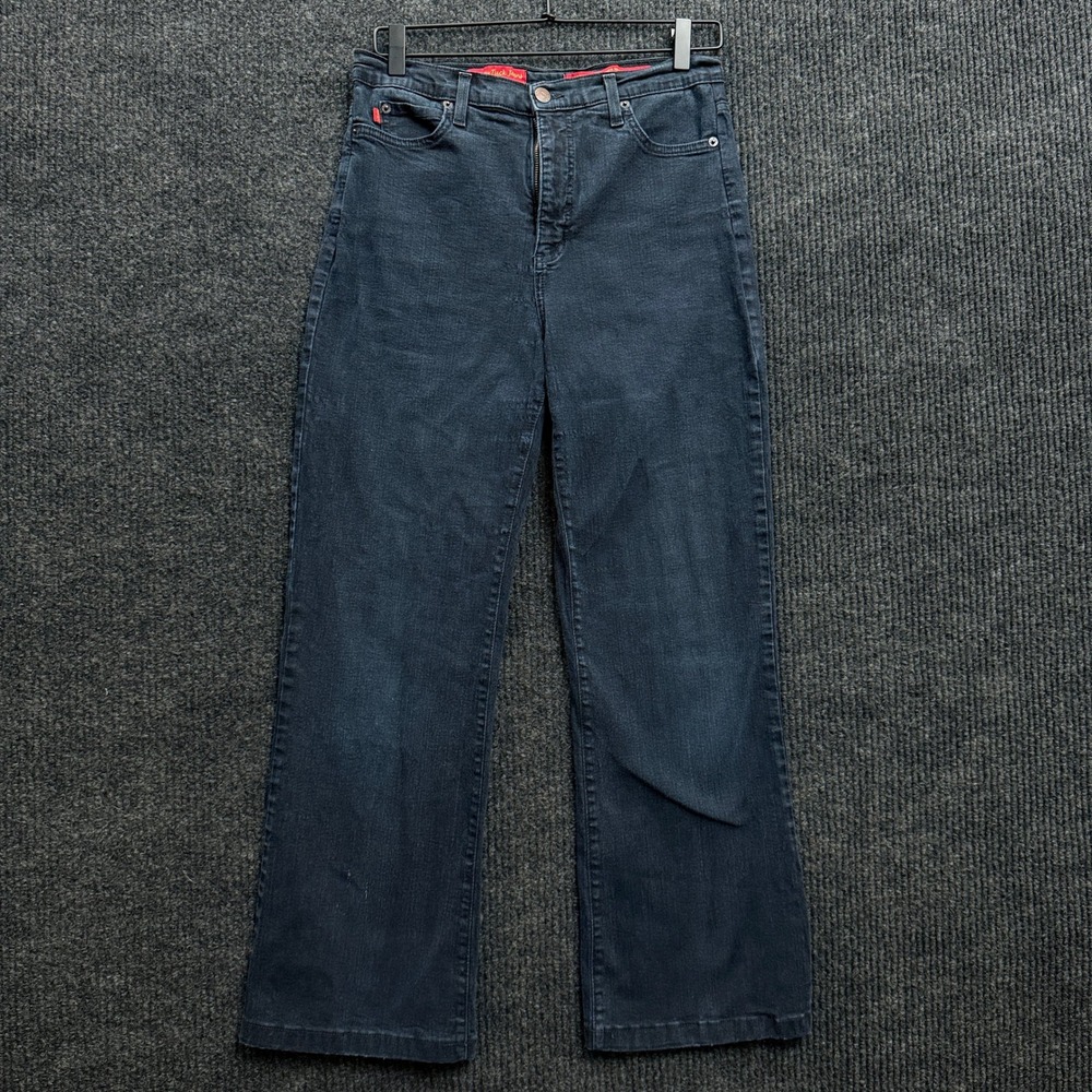 NYDJ Wide Leg Jeans Womens 10 Blue High Rise Stretch Denim 400B Classic